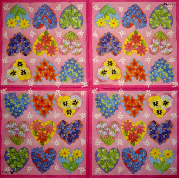 008 Stiefmütterchen - 3-ply - WIDA - 35x35cm